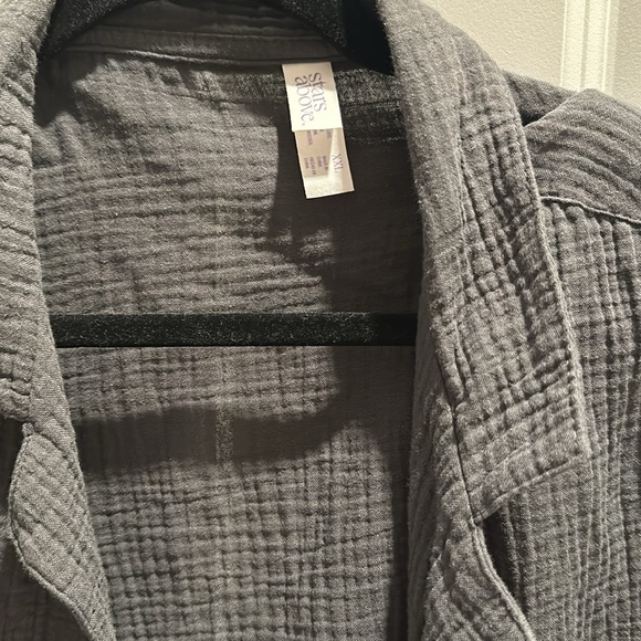 Gauze linen button up shirt - Picture 2 of 4